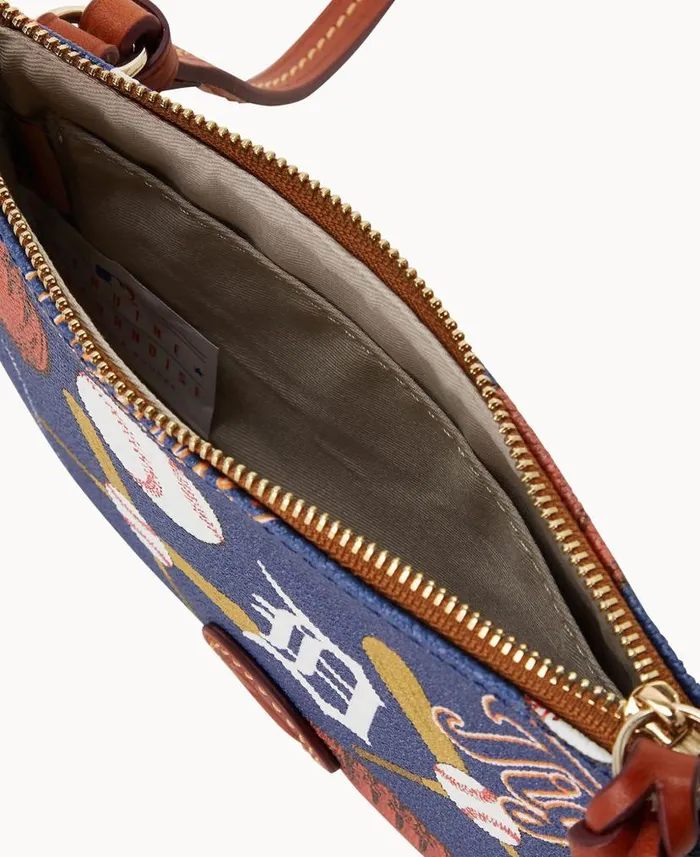 MLB Tigers Top Zip Crossbody Tigers Woman Dooney and Bourke Crossbodies