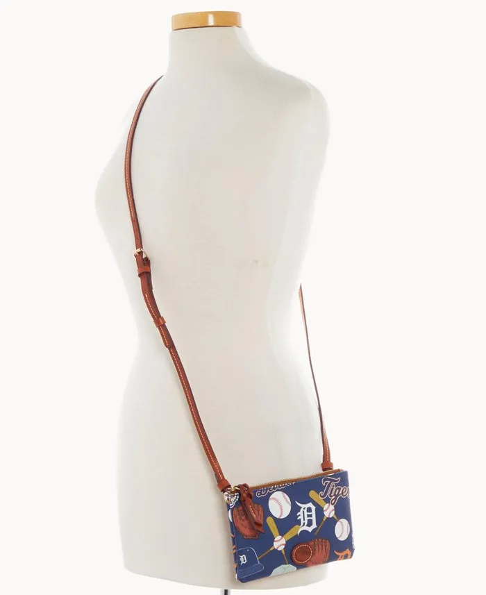 MLB Tigers Top Zip Crossbody Tigers Woman Dooney and Bourke Crossbodies