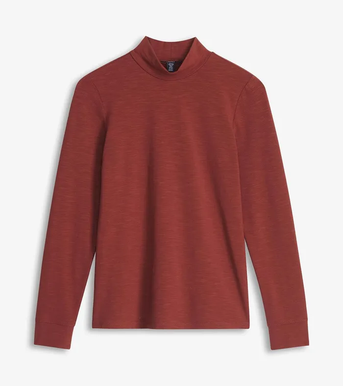 Mock Neck Top 8211 Russet Brown Hatley