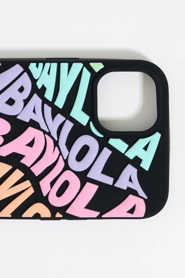 Multicolored Logo Silicone IPhone 15 Plus Case Pastel Pink Women Bimba Y Lola Phone Cases Multicolored Logo Silicone IPhone 15 Plus Case Pastel Pink Women Bimba Y Lola Phone Cases