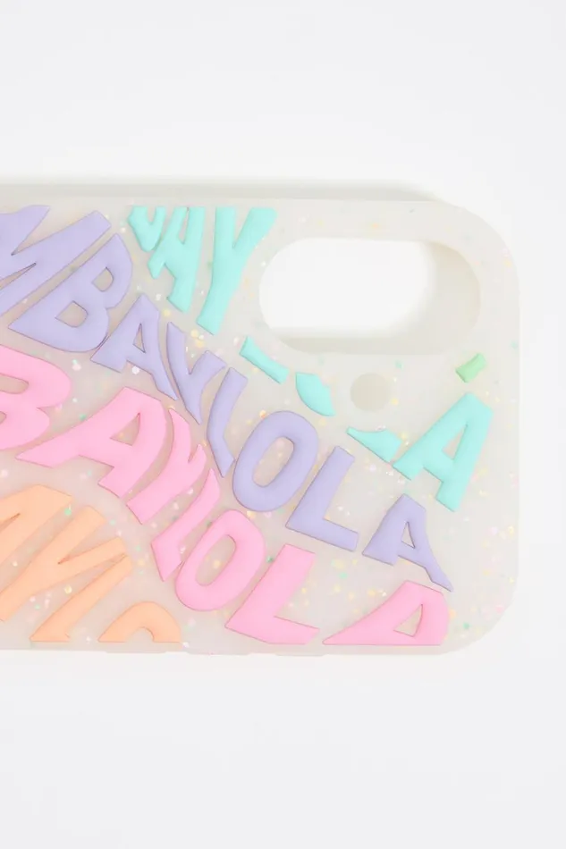 Multicolored Logo Silicone IPhone 16 Case Lilac Women Bimba Y Lola Phone Cases Multicolored Logo Silicone IPhone 16 Case Lilac Women Bimba Y Lola Phone Cases