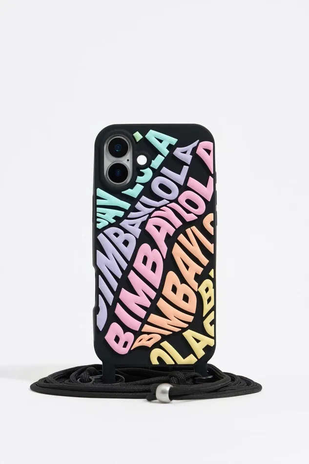Multicolored Logo Silicone IPhone 16 Plus Case Pastel Pink Women Bimba Y Lola Phone Cases