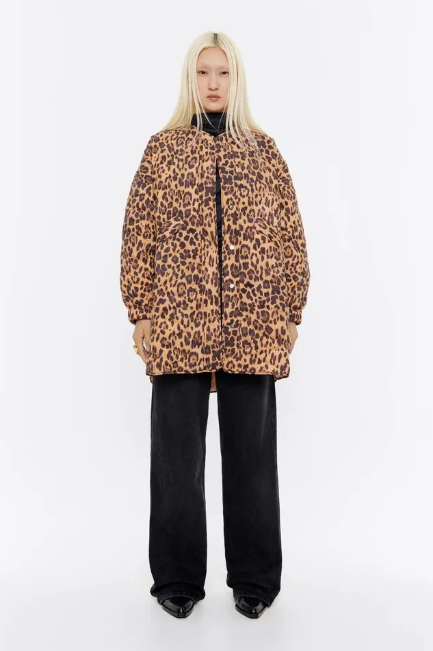 Natural Leopard Padded Jacket Leopard Natural Women Bimba Y Lola Animal Print