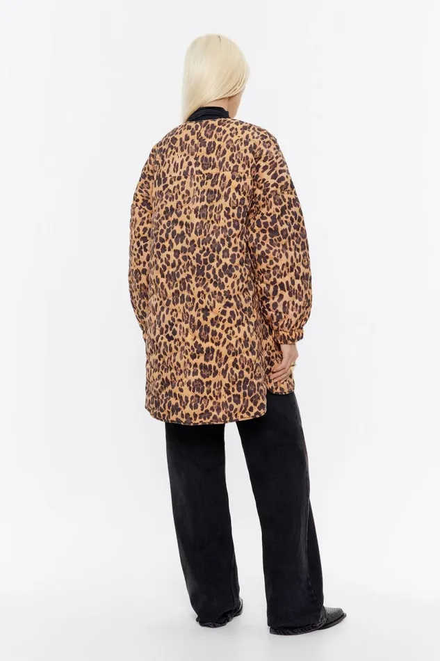 Natural Leopard Padded Jacket Leopard Natural Women Bimba Y Lola Animal Print