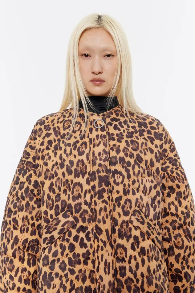 Natural Leopard Padded Jacket Leopard Natural Women Bimba Y Lola Animal Print