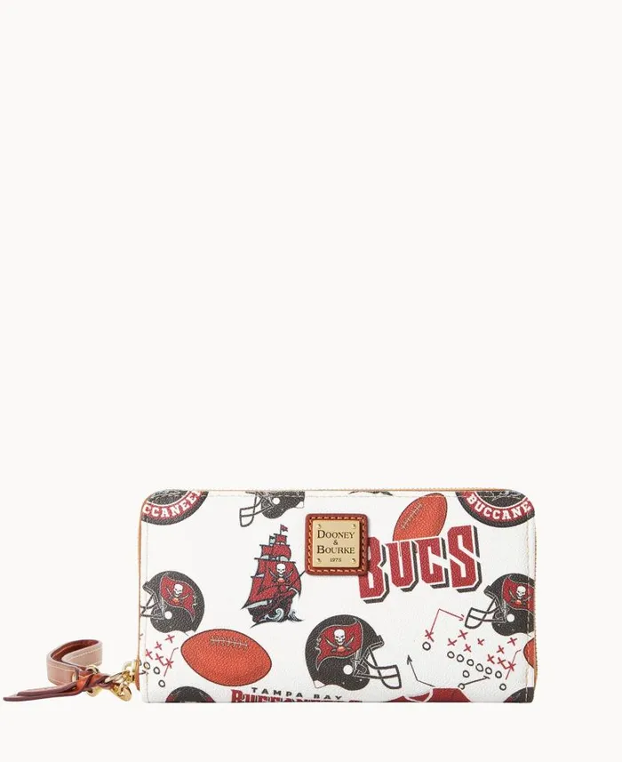 NFL Buccaneers Large Zip Around Wristlet Buccaneers ManWoman Dooney and Bourke Wallets NFL Buccaneers Large Zip Around Wristlet Buccaneers ManWoman Dooney and Bourke Wallets
