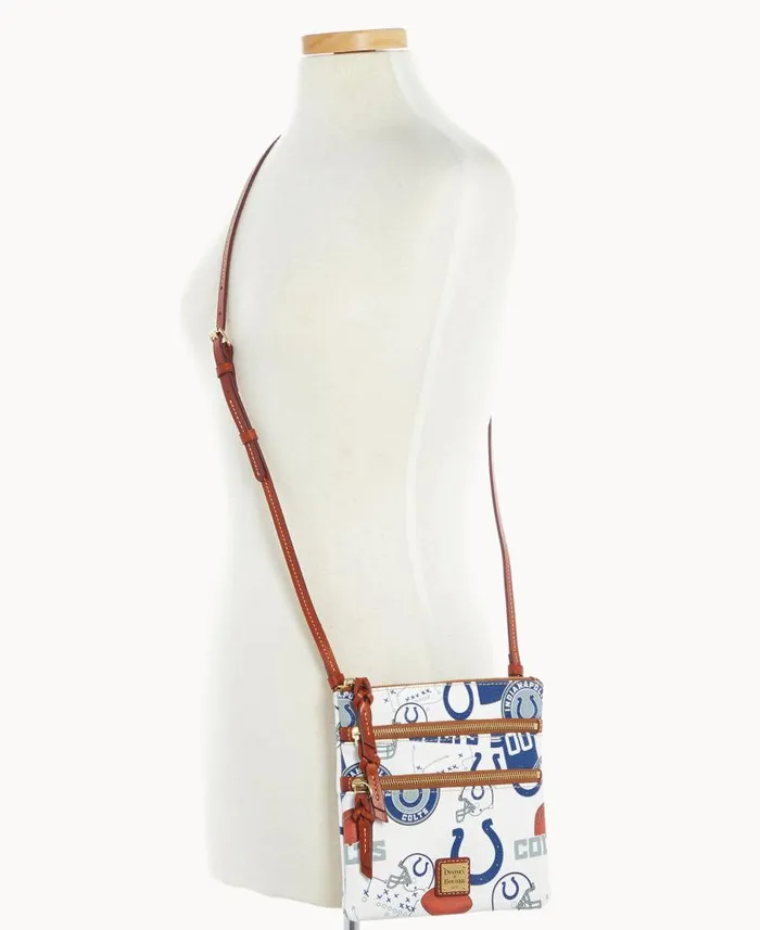 NFL Colts N S Triple Zip Crossbody Colts Woman Dooney and Bourke Crossbodies NFL Colts N S Triple Zip Crossbody Colts Woman Dooney and Bourke Crossbodies