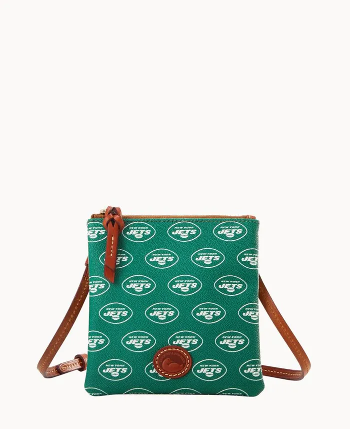 NFL Jets Small North South Top Zip Crossbody Jets Woman Dooney and Bourke Crossbodies NFL Jets Small North South Top Zip Crossbody Jets Woman Dooney and Bourke Crossbodies