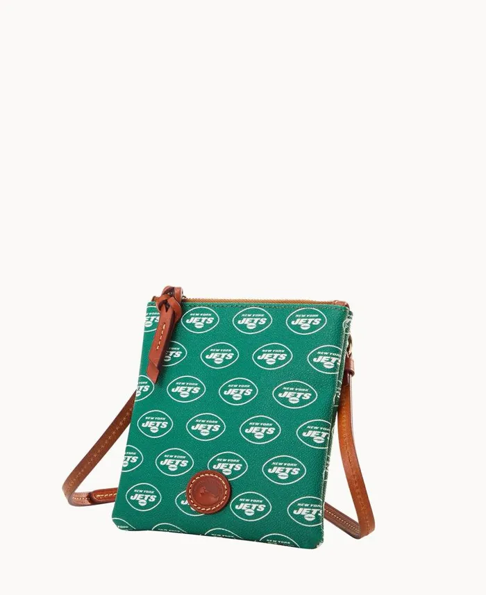 NFL Jets Small North South Top Zip Crossbody Jets Woman Dooney and Bourke Crossbodies NFL Jets Small North South Top Zip Crossbody Jets Woman Dooney and Bourke Crossbodies