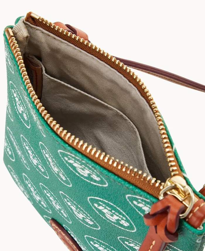 NFL Jets Small North South Top Zip Crossbody Jets Woman Dooney and Bourke Crossbodies NFL Jets Small North South Top Zip Crossbody Jets Woman Dooney and Bourke Crossbodies