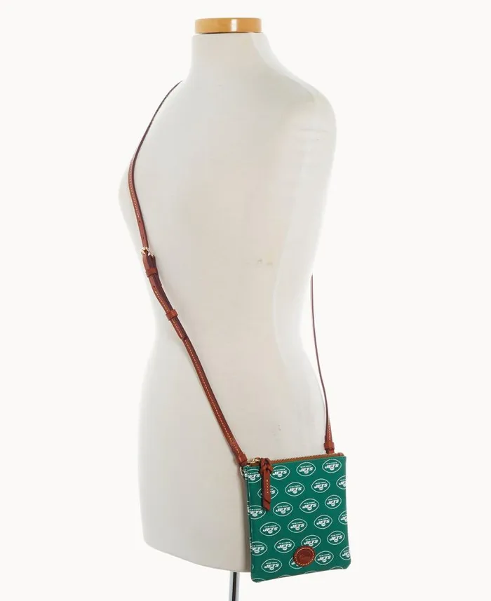 NFL Jets Small North South Top Zip Crossbody Jets Woman Dooney and Bourke Crossbodies NFL Jets Small North South Top Zip Crossbody Jets Woman Dooney and Bourke Crossbodies