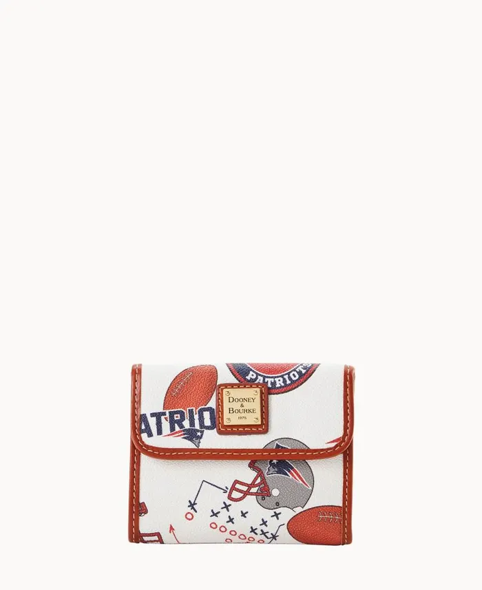 NFL Patriots Flap Credit Card Wallet New England Patriots ManWoman Dooney and Bourke Wallets NFL Patriots Flap Credit Card Wallet New England Patriots ManWoman Dooney and Bourke Wallets