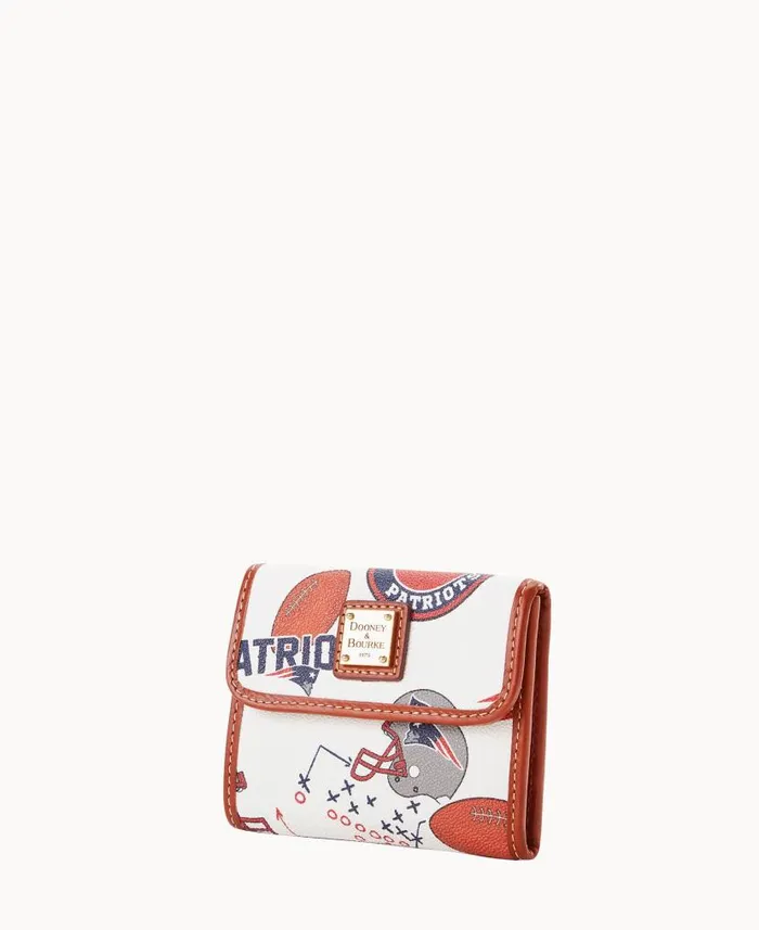 NFL Patriots Flap Credit Card Wallet New England Patriots ManWoman Dooney and Bourke Wallets