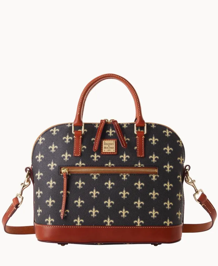 NFL Saints Domed Zip Satchel Saints Woman Dooney and Bourke Satchels