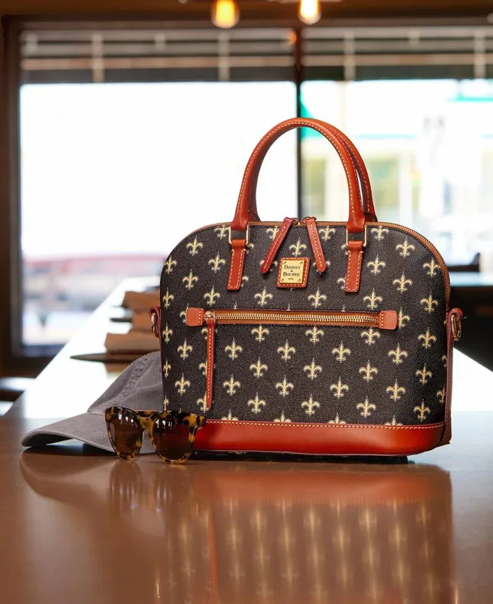 NFL Saints Domed Zip Satchel Saints Woman Dooney and Bourke Satchels NFL Saints Domed Zip Satchel Saints Woman Dooney and Bourke Satchels
