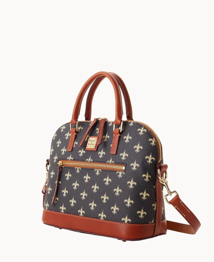 NFL Saints Domed Zip Satchel Saints Woman Dooney and Bourke Satchels NFL Saints Domed Zip Satchel Saints Woman Dooney and Bourke Satchels