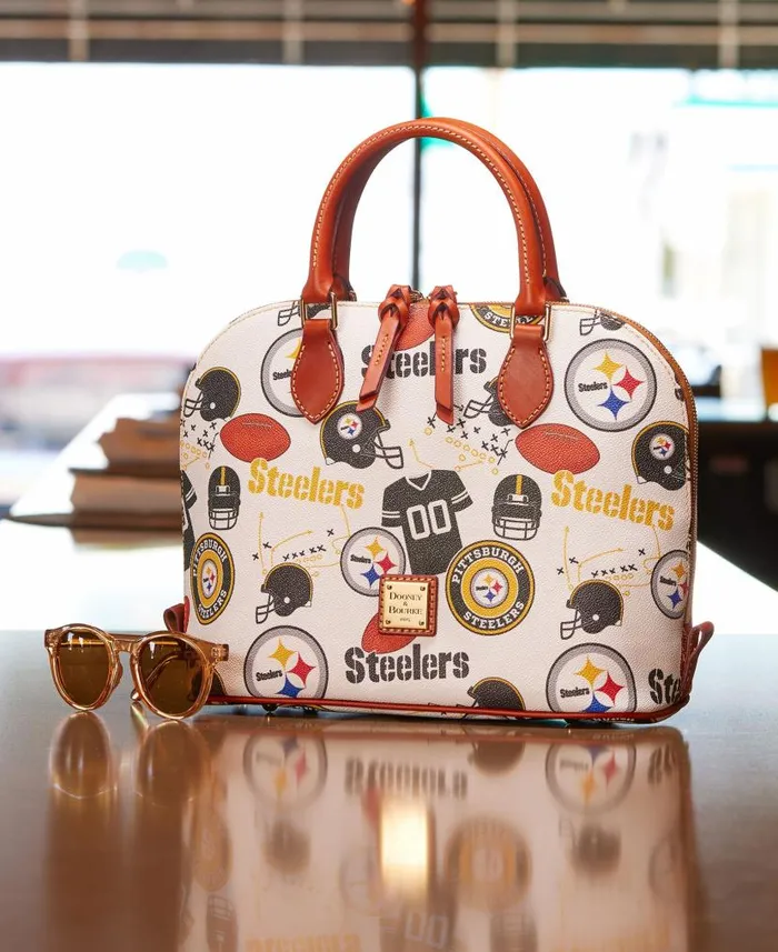 NFL Steelers Zip Zip Satchel Steelers Woman Dooney and Bourke Satchels NFL Steelers Zip Zip Satchel Steelers Woman Dooney and Bourke Satchels