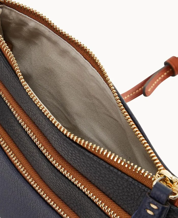NFL Texans Triple Zip Crossbody Texans Woman Dooney and Bourke Crossbodies