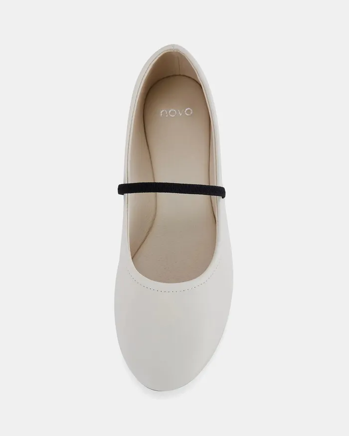 NOVO Shoes Casuals Women CALABRIA CREAM Ballet Flats