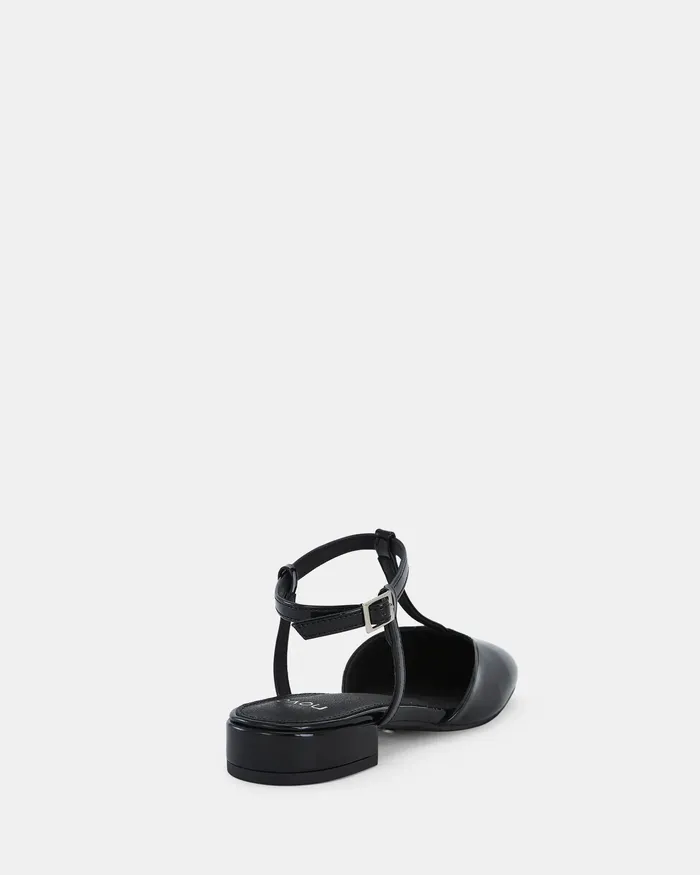 NOVO Shoes Casuals Women CASERTA Black Patent Ballet Flats