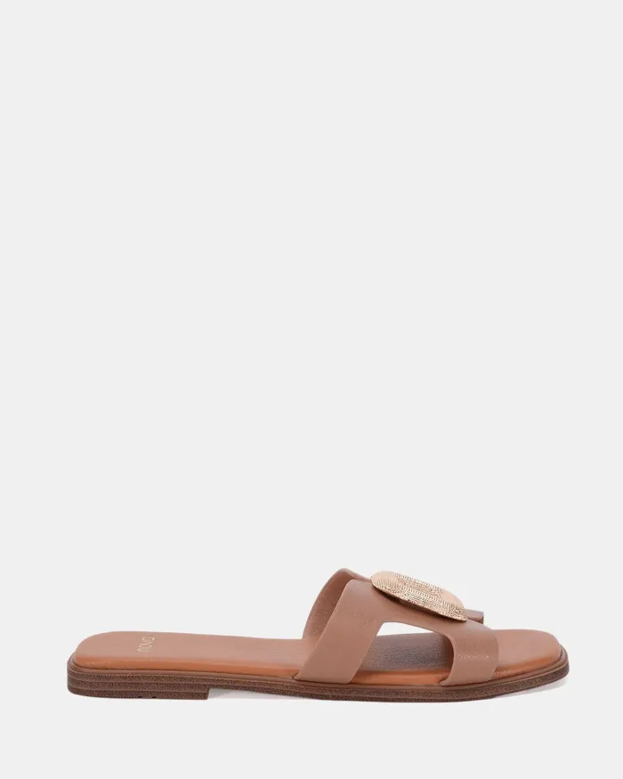 NOVO Shoes Flat Sandals Women RAYA NUDE Sandals
