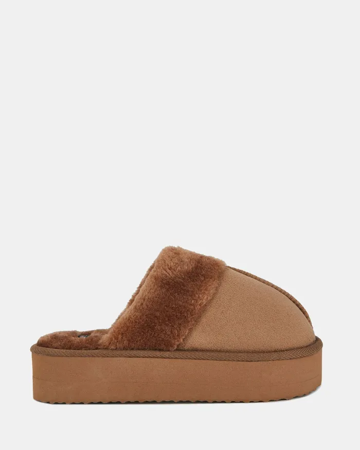 NOVO Shoes FUZZY CAMEL Women Slippers