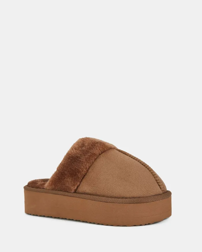 NOVO Shoes FUZZY CAMEL Women Slippers
