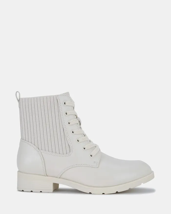 NOVO Shoes KAMDYN CREAM Women Lace Up Boots