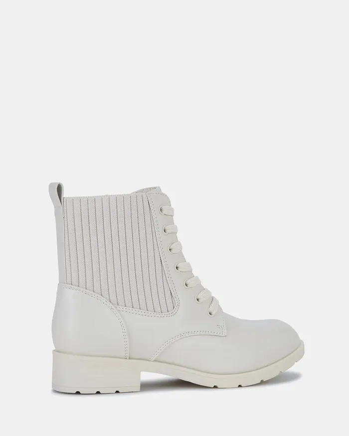 NOVO Shoes KAMDYN CREAM Women Lace Up Boots