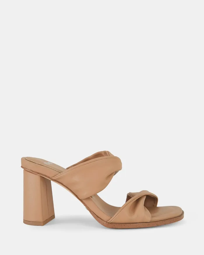 NOVO Shoes LESIA Sand High Heels Women Mules