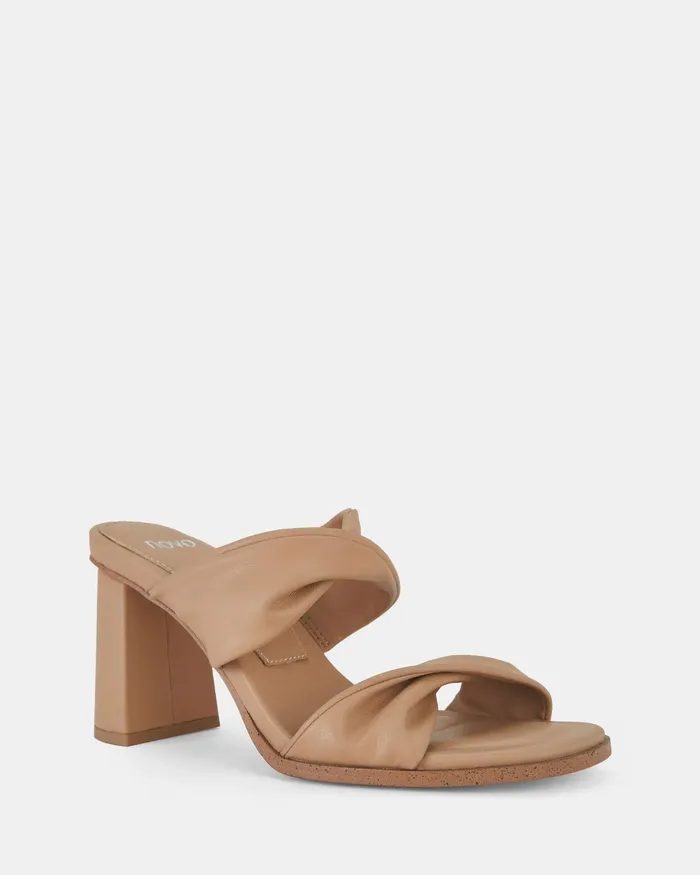 NOVO Shoes LESIA Sand High Heels Women Mules