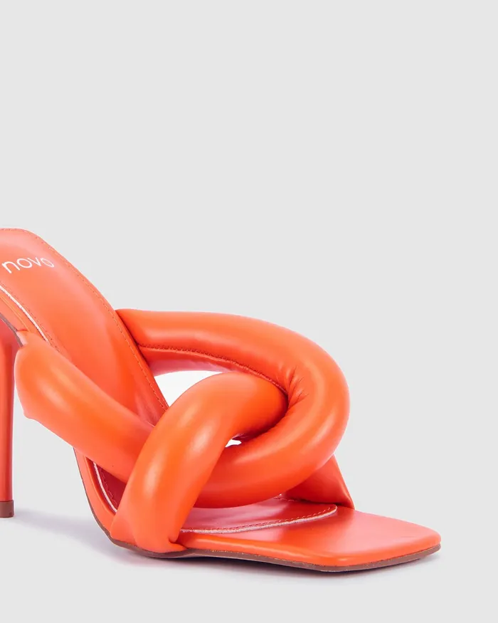NOVO Shoes Mules Women ZEDDY PAPAYA Stilettos