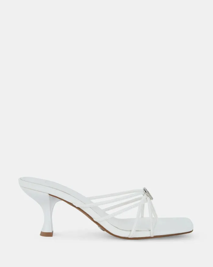 NOVO Shoes Peep Toes Women USINI WHITE Open Toe Heels