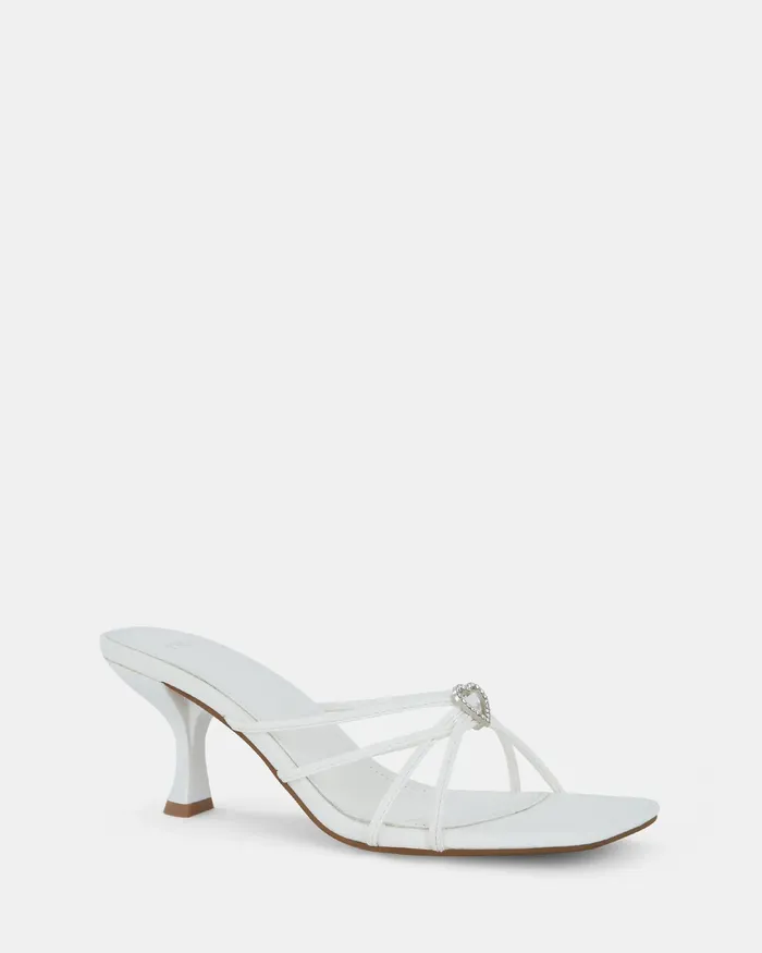 NOVO Shoes Peep Toes Women USINI WHITE Open Toe Heels
