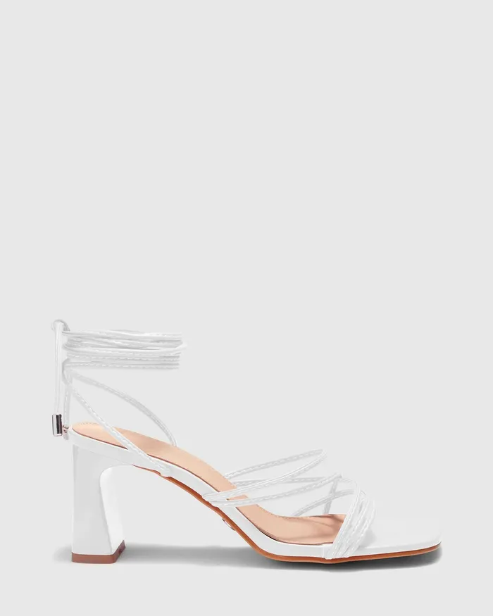 NOVO Shoes ULANY WHITE Women Block Heels