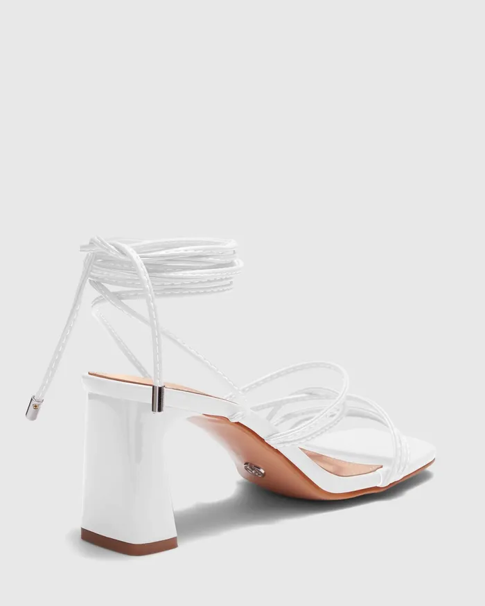 NOVO Shoes ULANY WHITE Women Block Heels NOVO Shoes ULANY WHITE Women Block Heels