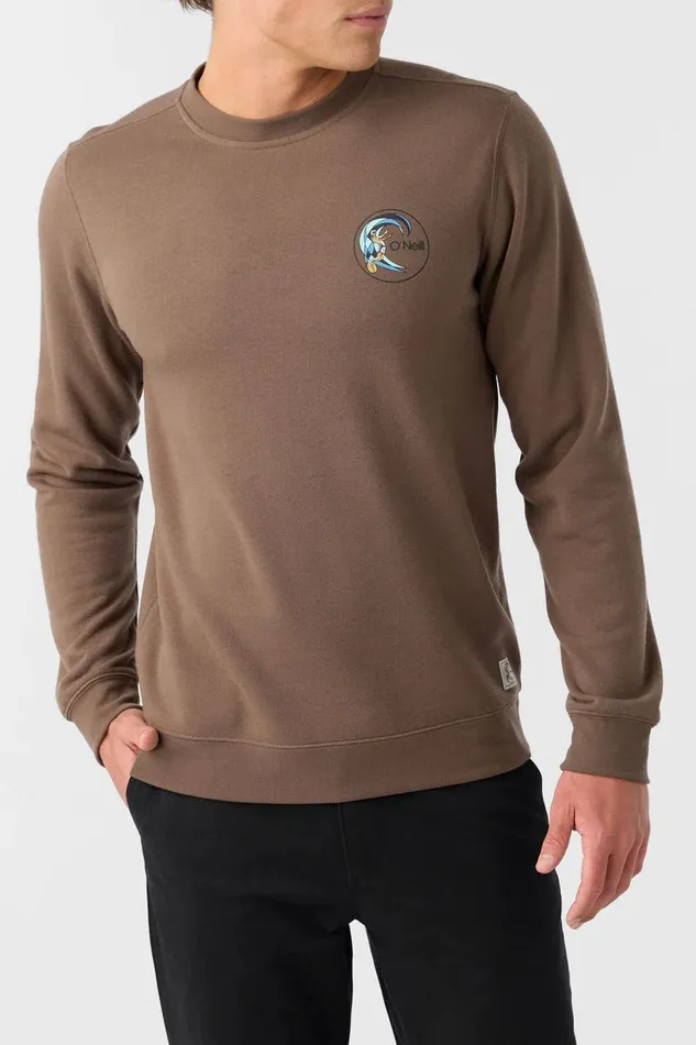 O039RIGINALS ESSENTIAL CREW NECK FLEECE Chocolate Chip Men O039NEILL Featured