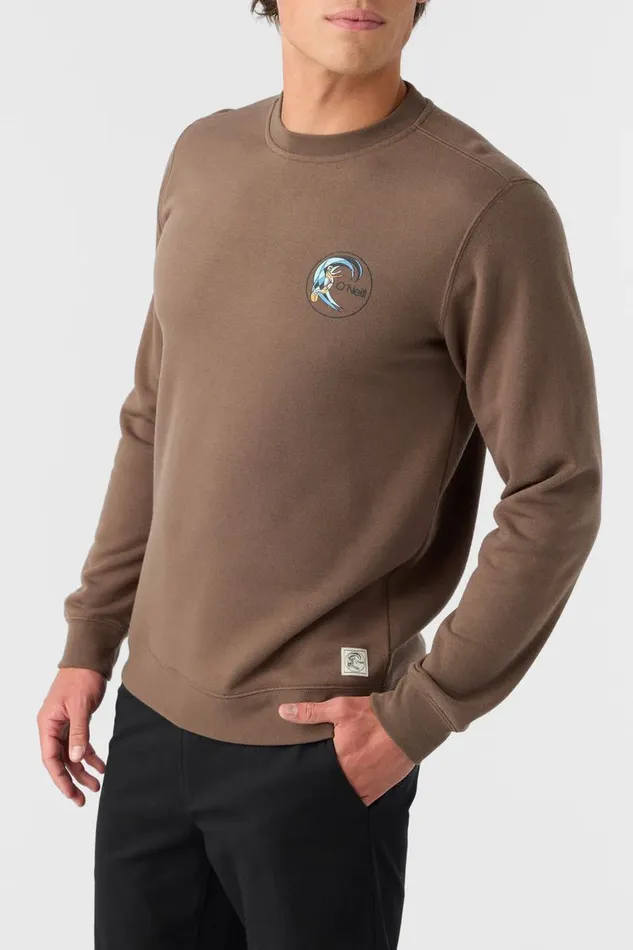 O039RIGINALS ESSENTIAL CREW NECK FLEECE Chocolate Chip Men O039NEILL Featured