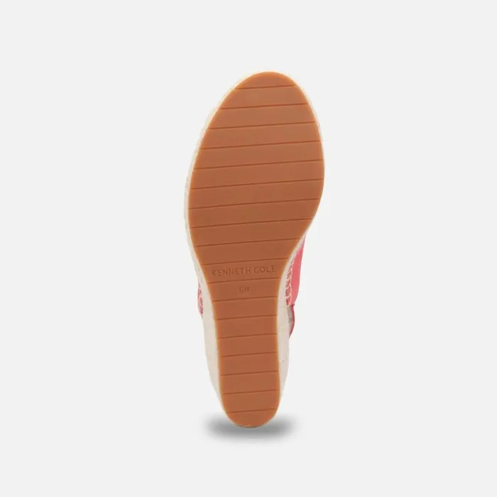Olivia Suede Espadrille Wedge Coral Women Kenneth Cole Sandals