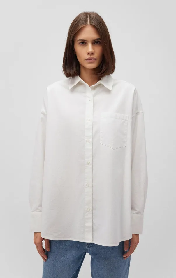One Pocket ButtonUp Shirt In White Women Mavi Jeans Shirts