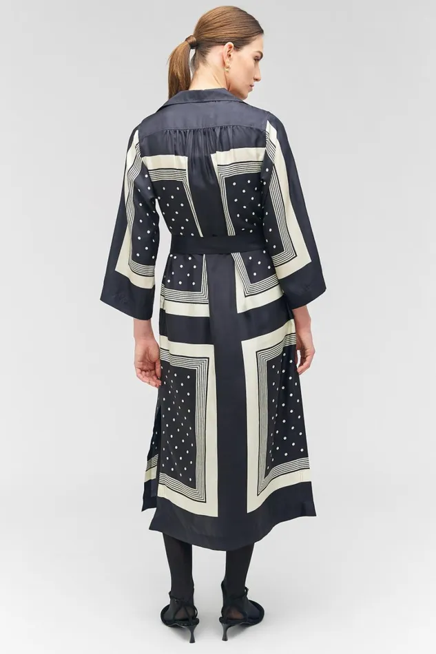 Oroton Bandana Print Dress Black Women Dresses Oroton Bandana Print Dress Black Women Dresses