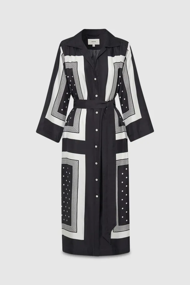 Oroton Bandana Print Dress Black Women Dresses Oroton Bandana Print Dress Black Women Dresses