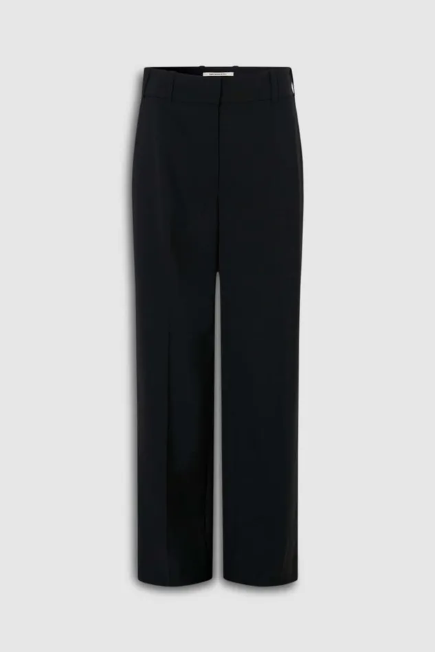 Oroton Flat Front Pant Black Women Pants