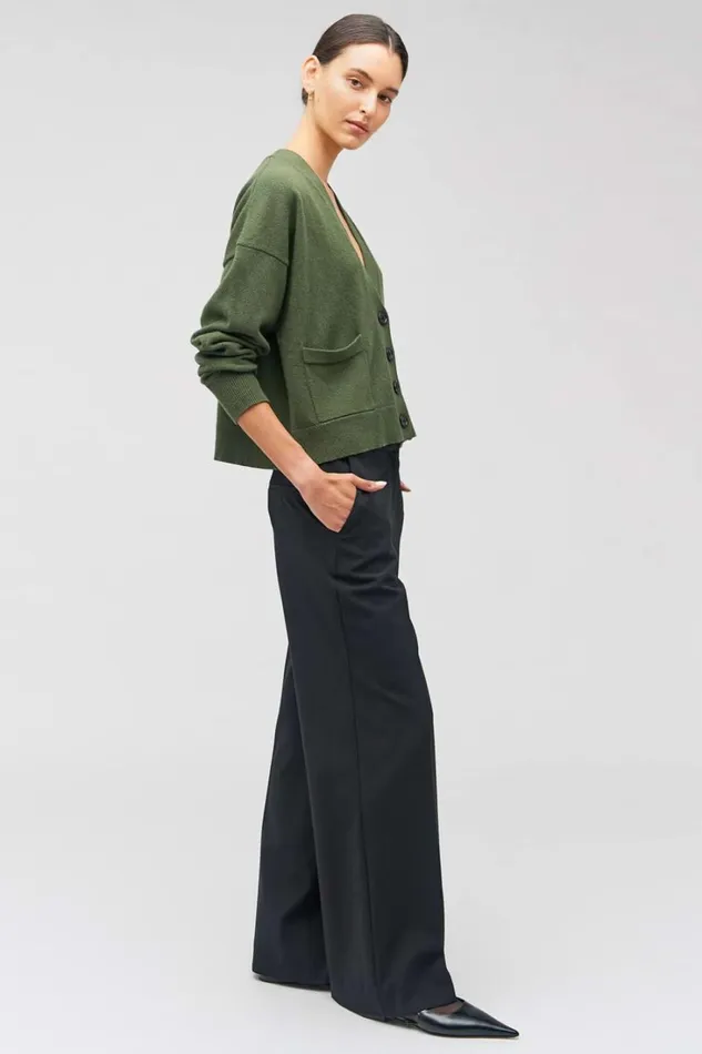 Oroton Flat Front Pant Black Women Pants Oroton Flat Front Pant Black Women Pants