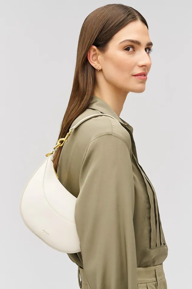 Oroton Florence Small Shoulder Bag Clotted Cream Women Shoulder Oroton Florence Small Shoulder Bag Clotted Cream Women Shoulder