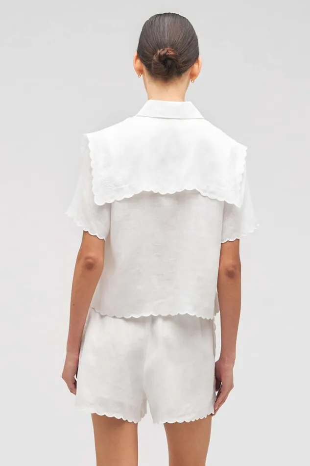 Oroton Handkerchief Shirt White Women Tops Oroton Handkerchief Shirt White Women Tops
