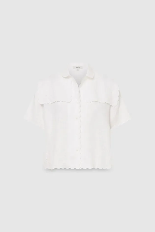 Oroton Handkerchief Shirt White Women Tops Oroton Handkerchief Shirt White Women Tops