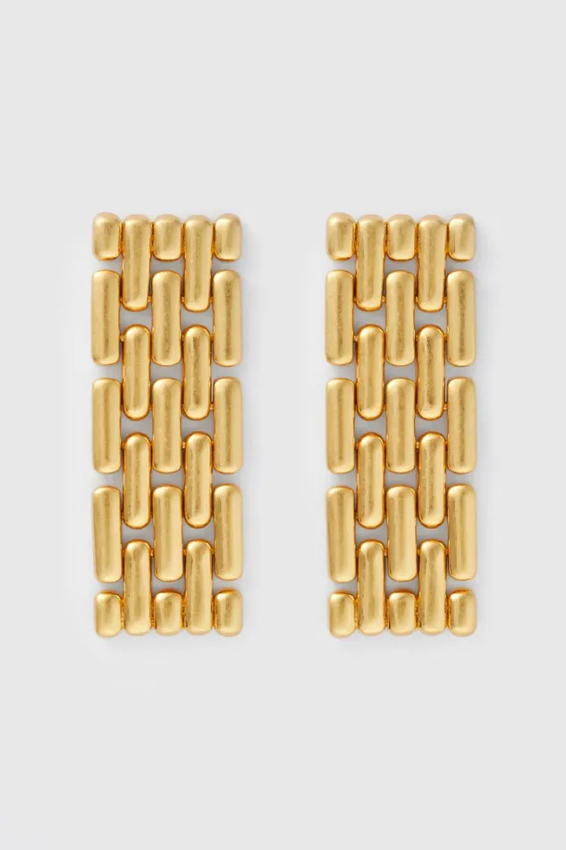 Oroton Kylo Earrings Worn Gold Women Jewellery