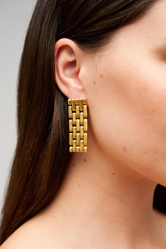 Oroton Kylo Earrings Worn Gold Women Jewellery Oroton Kylo Earrings Worn Gold Women Jewellery
