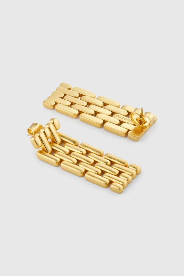 Oroton Kylo Earrings Worn Gold Women Jewellery Oroton Kylo Earrings Worn Gold Women Jewellery